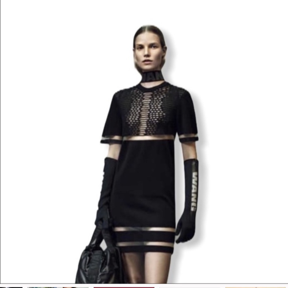 NWT Alexander Wang x H&M Black Athlesiure Mesh Dress Size XS